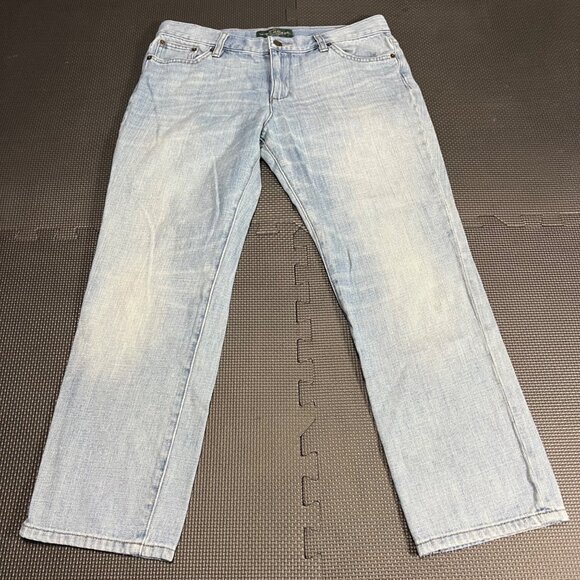 Lauren Ralph Lauren Denim - Lauren Ralph Lauren Petite Light Wash Denim Jeans 8P Straight Leg 100% Cotton Ca